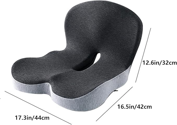 Seat Cushion w/Lumbar Support Pillow for Back & Sciatica Pain Relief