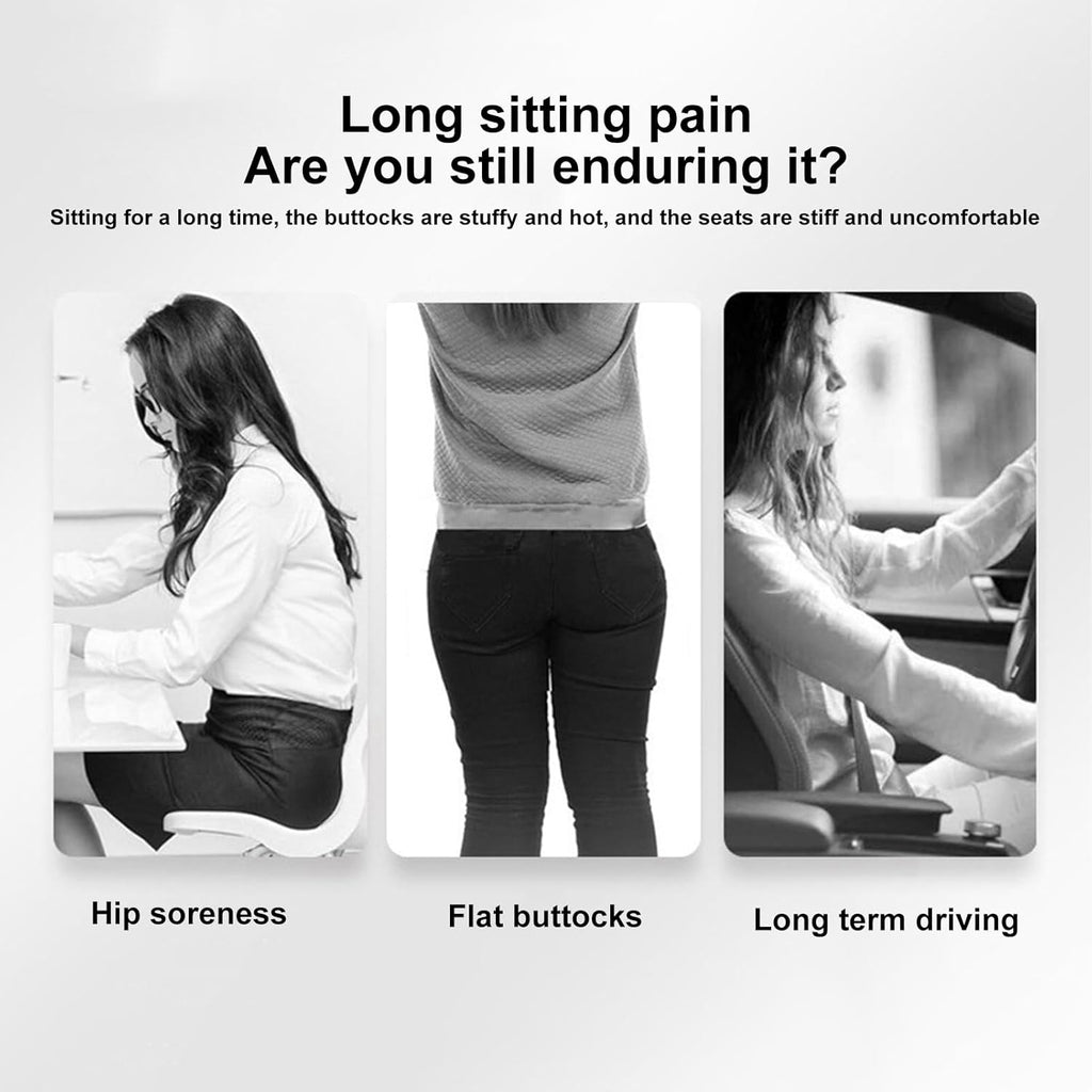 Seat Cushion w/Lumbar Support Pillow for Back & Sciatica Pain Relief